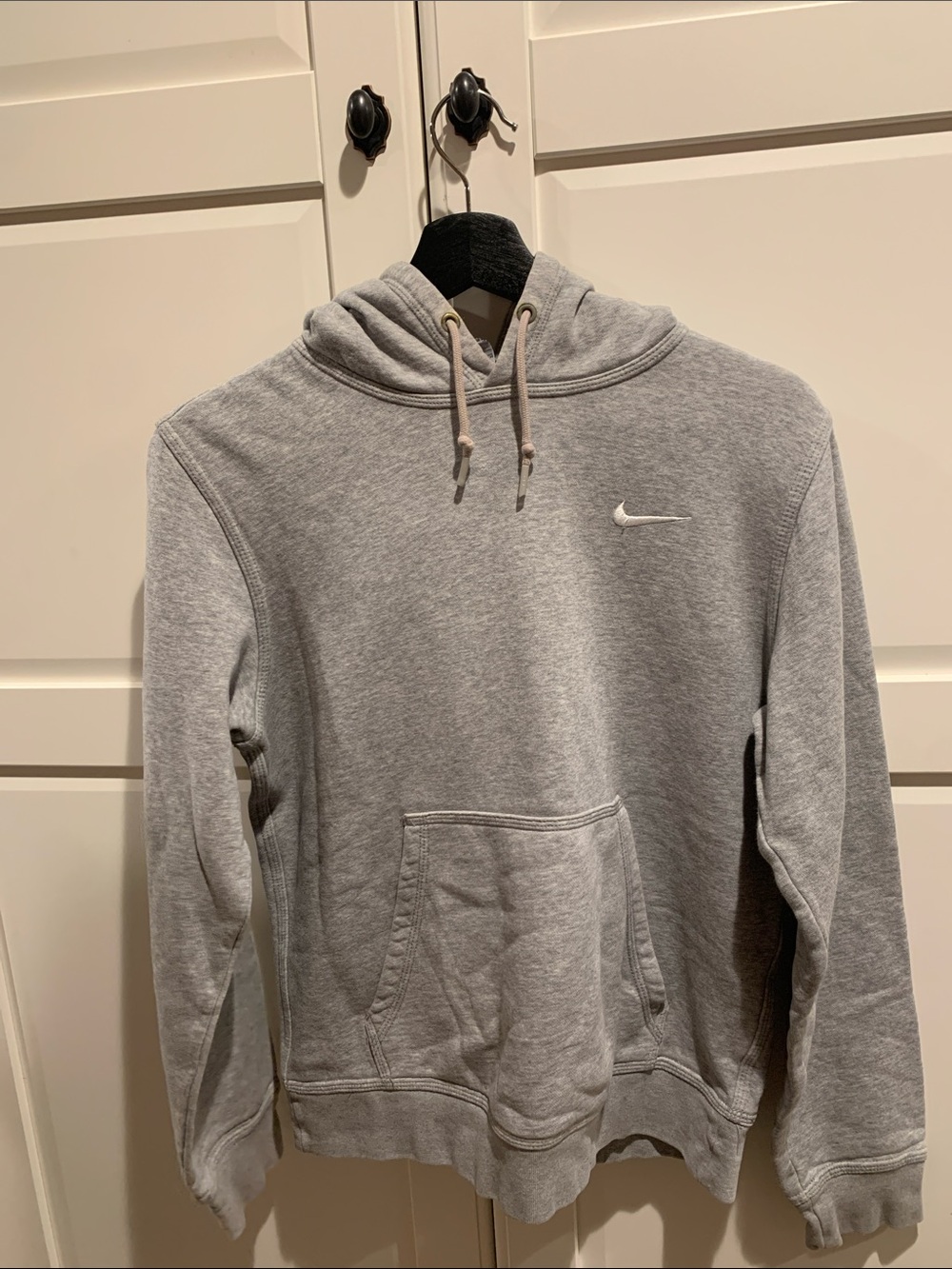 Nike Gray Pullover Hoodie with Small White Swoosh
